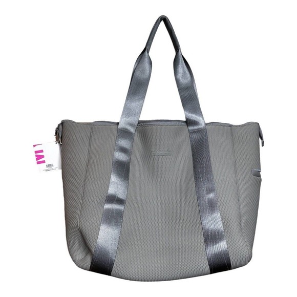 NWT! MY TAGALONGS WEEKENDER BAG BILLIE NEOPRENE Dots GREY NEUTRAL - Picture 2 of 9